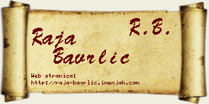 Raja Bavrlić vizit kartica